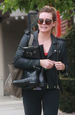 HILARY DUFF Leaves a Gym in Los Angeles 02/21/2017