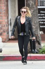HILARY DUFF Leaves a Gym in Los Angeles 02/21/2017