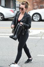 HILARY DUFF Leaves a Gym in Los Angeles 02/21/2017