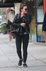 HILARY DUFF Leaves a Gym in Los Angeles 02/21/2017