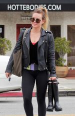 HILARY DUFF Leaves a Gym in Los Angeles 02/21/2017