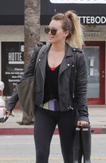 HILARY DUFF Leaves a Gym in Los Angeles 02/21/2017