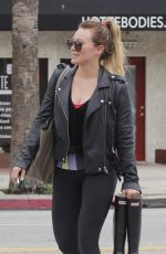 HILARY DUFF Leaves a Gym in Los Angeles 02/21/2017