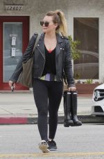 HILARY DUFF Leaves a Gym in Los Angeles 02/21/2017