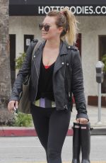 HILARY DUFF Leaves a Gym in Los Angeles 02/21/2017