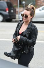 HILARY DUFF Leaves a Gym in Los Angeles 02/21/2017