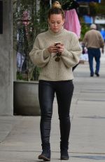 HILARY DUFF Out in West Hollywood 02/21/2017