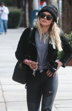 HILARY DUFF Outside a Gym in Studio City 02/07/2017