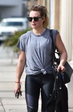 HILARY DUFF Outside a Gym in Studio City 02/07/2017