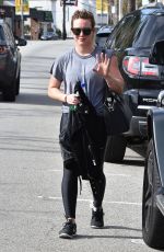 HILARY DUFF Outside a Gym in Studio City 02/07/2017