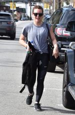 HILARY DUFF Outside a Gym in Studio City 02/07/2017