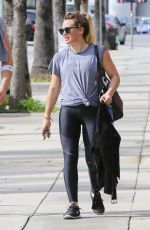 HILARY DUFF Outside a Gym in Studio City 02/07/2017