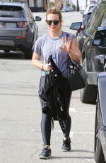 HILARY DUFF Outside a Gym in Studio City 02/07/2017