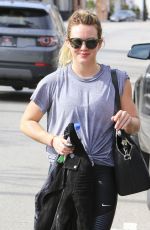 HILARY DUFF Outside a Gym in Studio City 02/07/2017