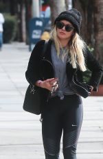 HILARY DUFF Outside a Gym in Studio City 02/07/2017