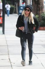 HILARY DUFF Outside a Gym in Studio City 02/07/2017