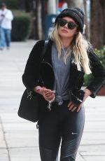 HILARY DUFF Outside a Gym in Studio City 02/07/2017