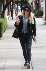 HILARY DUFF Outside a Gym in Studio City 02/07/2017