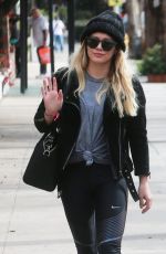 HILARY DUFF Outside a Gym in Studio City 02/07/2017