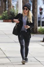 HILARY DUFF Outside a Gym in Studio City 02/07/2017