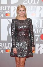 HOLLY WILLOUGHBY at Brit Awards 2017 in London 02/22/2017