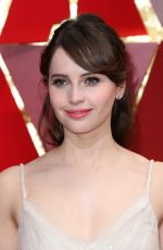 FELICITY JONES at 89th Annual Academy Awards in Hollywood 02/26/2017