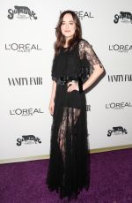 DAKOTA JOHNSON at Vanity Fair and L’Oreal Paris Toast to Young Hollywood in West Hollywood 02/21/2017