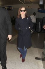 ISABELLE HUPPERT at LAX Airport in Los Angeles 02/03/2017