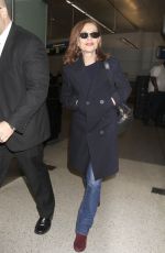 ISABELLE HUPPERT at LAX Airport in Los Angeles 02/03/2017