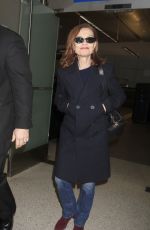 ISABELLE HUPPERT at LAX Airport in Los Angeles 02/03/2017