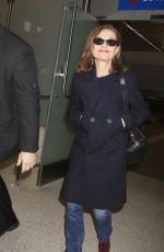 ISABELLE HUPPERT at LAX Airport in Los Angeles 02/03/2017