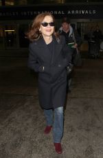 ISABELLE HUPPERT at LAX Airport in Los Angeles 02/03/2017