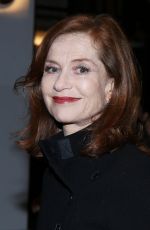 ISABELLE HUPPERT at Westminster Hotel in Paris 01/30/2017