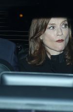 ISABELLE HUPPERT at Westminster Hotel in Paris 01/30/2017