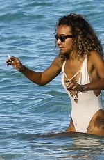 J LYNNE in Swimsuit on the Beach in Miami 01/31/2017