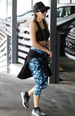 JESSICA ALBA in Tights at a Gym in Los Angeles 02/04/2017