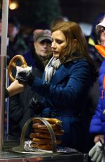 JESSICA CHASTAIN on the Set of 