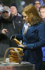 JESSICA CHASTAIN on the Set of 
