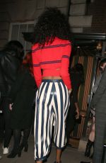 JOURDAN DUNN Arrives at Burberry Fashion Show After Party in London 02/20/2017