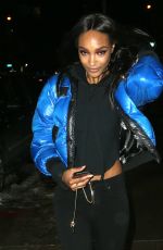JOURDAN DUNN Leaves La Perla Fashion Show in New York 02/09/2017