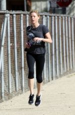 JULIE BOWEN Out Running at a Park in Los Angeles /02/04/2017