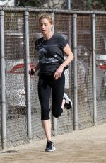 JULIE BOWEN Out Running at a Park in Los Angeles /02/04/2017