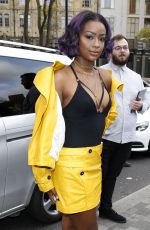 JUSTINE SKYE at Topshop Unique Show in London 02/19/2017