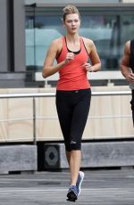 KARLIE KLOSS on the Set of a Photoshoot at Bondi Beach in Sydney 02/02/2017