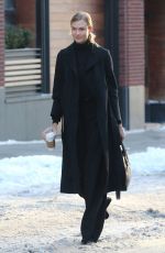 KARLIE KLOSS Out on a Snowy Day in New York 02/10/2017