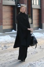 KARLIE KLOSS Out on a Snowy Day in New York 02/10/2017