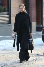 KARLIE KLOSS Out on a Snowy Day in New York 02/10/2017