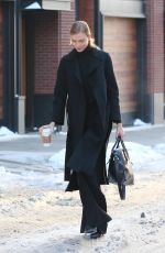 KARLIE KLOSS Out on a Snowy Day in New York 02/10/2017