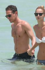 KAROLINA KURKOVA in Bikini on the Beach in Miami 02/19/2017