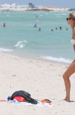 KAROLINA KURKOVA in Bikini on the Beach in Miami 02/19/2017